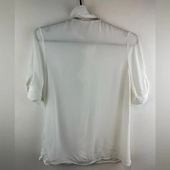 CHLOÉ KIDS RUFFLE-COLLAR BLOUSE WHITE Sz 14 - Picture 9 of 16
